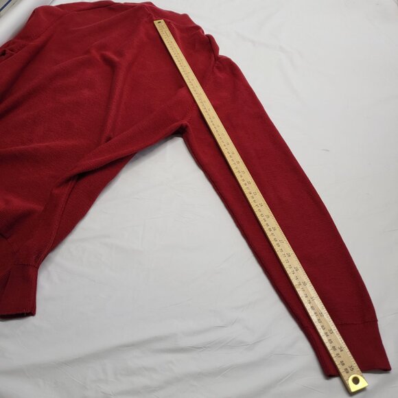 Lachlan Mens Sweater XXL British Inspired 1/4 Zip Pullover Long Sleeve Red - Picture 13 of 14